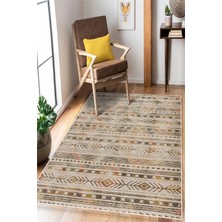 Pelura Halı Renkli Kilim Desenli Baskılı Kaymaz Yıkanabilir Salon Oturma Odası Mutfak Antre Halısı Yolluk