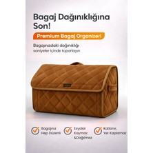 E-BİZ Bagaj Çantası Oto Bagaj Organizer Lüks Tay Tüyü Su Geçirmez Kaymaz Katlanır Düzenleyici