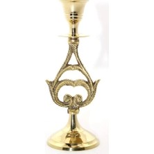 Buğz Tekli Pirinç Şamdan Model 6