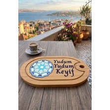 Pinkipay Kahve Keyfi Temalı Afilli Kahve Sunum Tablası (Figür 10)