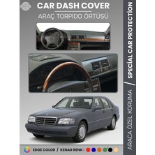 E-BİZ Mercedes S Class W140 (1991-1998) Torpido Örtüsü Premium Kalite Torpido Koruma Özel Kesim Uv Koruma