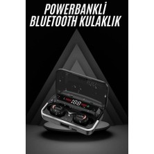 Buğz Bluetooth Kulaklık Dijital Şarj Göstergeli Powerbankli Bass Özellikli Kablosuz Kulakiçi 5.1 Mik