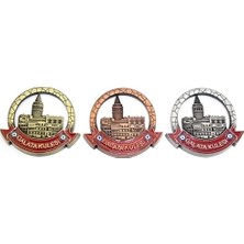 Buğz Istanbul Temalı Metal Magnet Galata Kulesi Yuvarlak Tasarım