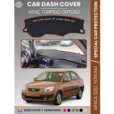 E-BİZ Kia Rio Pride (2005-2011) Torpido Örtüsü Ön Panel Halı Torpido Koruma Tam Uyum Araca Özel Kaymaz