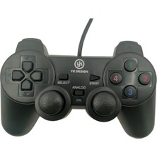 Buğz Çift Titreşimli USB Kablolu Oyun Kolu Pc Uyumlu Vibration Gamepad