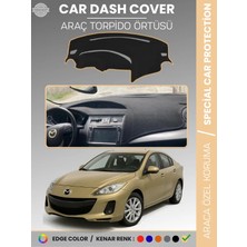 E-BİZ Mazda 3 (2009-2013) Torpido Örtüsü Panel Halısı Koruma Torpido Koruma Araca Özel Kaymaz Kolay Montaj