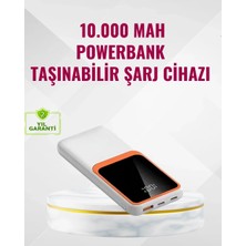 Buğz Powerbank 10000 Mah – Çift USB Çıkışlı, Type-C Girişli, Şık Beyaz Tasarım