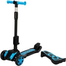 Senka Mey Ithalat® Cool Wheels Combo 3 Tekerlekli Katlanabilir Işıklı Oturaklı Scooter