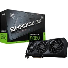 MSI Msı Geforce 16GB RTX5080 Gddr7 256 Bit Shadow 3x Oc HDMI 3xdp Pcıe 5.0 16X