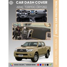 E-BİZ Toyota Hılux (2005-2014) Torpido Örtüsü Panel Halısı Torpido Koruma Tam Uyum Uv Koruma Kaymaz