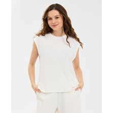 Skechers W Soft Touch Loose Fit T-Shirt Kadın Beyaz Tshirt S2610047-3855