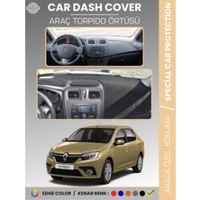 E-BİZ Renault Symbol 3 Üst Saklama Gözlü (2013-2021) Torpido Örtüsü Ön Göğüs Halı Torpido Koruma Tam Uyum