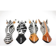 Buğz Ahşap Duvara Asmalı 30 cm Zebra Maske
