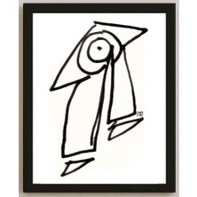 Karikatural Nezih Danyal Tipler Kişiye Özel Sertifikalı Sınırlı Fine Art Karikatür Baskı NTP00097