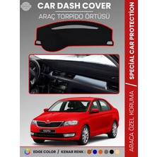 E-BİZ Skoda Rapid (2013-2017) Torpido Örtüsü Ön Göğüs Halı Torpido Koruma Tam Uyum Kaymaz Uv Koruma