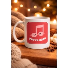Buğz You’re Mine Tasarımlı Porselen Kupa Model 20 – Sevgi Dolu Müzik Notalı Özel Tasarım Kupa