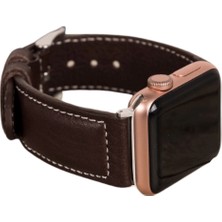 Buğz Apple Watch Uyumlu Deri Kordon 42-44-45MM Nm4-As3 Kahve