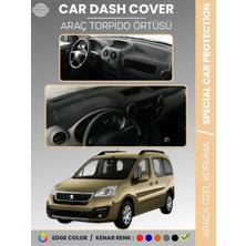 E-BİZ Peugeot Partner Tepee (2008-2018) Kapaklı Torpido Örtüsü Panel Koruma Torpido Koruma Tam Uyum