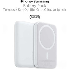 Buğz iPhone 15 / 16 / 17 Uyumlu Magsafe Kablosuz Powerbank 5000 Mah | Wireless Taşınabilir Batarya Ş