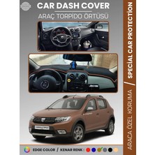 E-BİZ Dacıa Sandero Stepway (2015-2021) Torpido Örtüsü Ön Göğüs Koruma  Tam Uyum Kaymaz Kolay Montaj
