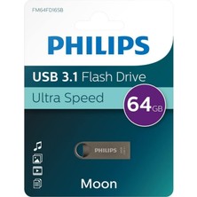 Philips USB 3.1 Flash Disk 64GB Moon Uzay Grisi Hızlı Veri Transferi Uyumlu Marka Philips