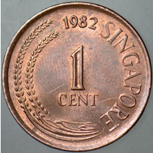 Banknoting Singapur 1 Cent 1982.