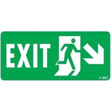Nil Avm Exit Sağ Aşağı Uyarı Levhası 17,5X25 KOD:957