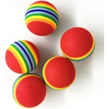 Hamiki 2 Adet 6 cm Kafesli Renkli Fareli Kedi Köpek Oyun Topu Yavru ve Yetişkin Kediler Için