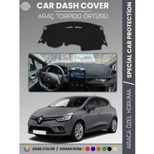 E-BİZ Renault Clio 4 (2012-2020) Torpido Örtüsü Ön Göğüs Koruma Torpido Koruma Birebir Uyum Kaymaz