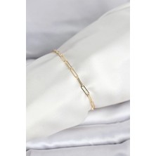 Buğz cm 14K Gold Renk Ataç Zincir Model Kadın Bileklik