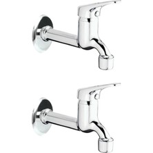 Buğz 2li Aç Kapa Mix Lavabo Musluk Wc Lavabo Uzun Musluk Perlatörlü