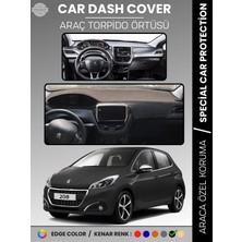 E-BİZ Peugeot 208 (2012-2019) Torpido Örtüsü Ön Göğüs Koruma Torpido Koruma Birebir Uyum Kaymaz Özel Kesim