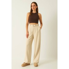 Gkc Butik Krem Kumaş Pantolon
