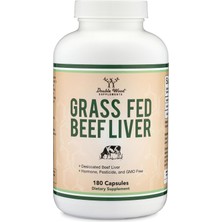 Double Wood Grass Fed Beef Liver Desiccated - 180 Kapsül