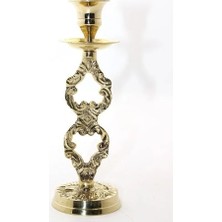 Buğz Tekli Pirinç Şamdan Model 4