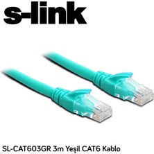 S-Lınk SL-CAT603GR Cat6 Utp ( 3 Metre ) Yeşil Patch Kablo