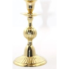 Buğz Tekli Pirinç Şamdan Model 3