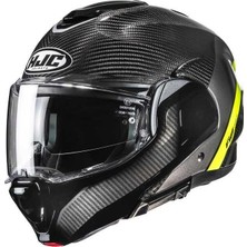 Hjc F100 Carbon Stan MC3H Çene Açılır Kask