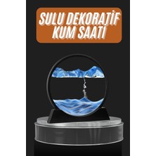 Buğz Dekoratif Sulu Kum Saati Ofis Masa Üstü Ev Yuvarlak Kum Saati