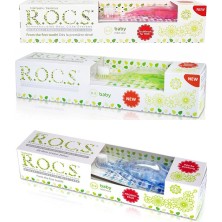 Rocs Baby Diş Fırçası ve Diş Macunu Seti 0-3 Yaş İçin Extra Yumuşak Bakım Ürünü