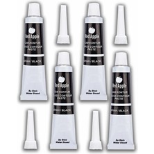 Artlantis Siyah Kontür Boyası 20 ml 4 Adet Red Apple Cam Vitray Boyası Kontur Boyası Ana Hatları Çizme Sanatsal Hobi