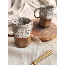 Nora Atelier Ceramic Benek Serisi, Kulplu Amorf Form Mug