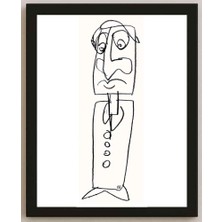 Karikatural Nezih Danyal Tipler Kişiye Özel Sertifikalı Sınırlı Fine Art Karikatür Baskı NTP00062