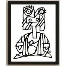 Karikatural Nezih Danyal Tipler Kişiye Özel Sertifikalı Sınırlı Fine Art Karikatür Baskı NTP00078