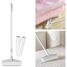 Buğz Teleskopik Saplı 24 cm Yapışkanlı Tüy Rulosu Uzayabilen Hav Tüy Toz Toplayıcı Rulo 2 Yedekli