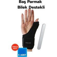 Buğz Baş Parmak ve Bilek Destekli El Bilekliği Metal Atel De Quarvein 5 Termojelli Paket