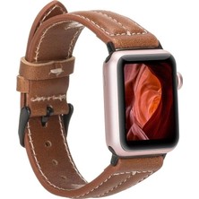 Buğz Apple Watch Uyumlu Deri Kordon 42-44-45MM Nm3-As2 Taba