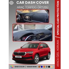 E-BİZ Skoda Karoq (2017-2024) Torpido Örtüsü Ön Göğüs Halı Torpido Koruma Birebir Uyum Kaymaz Uv Koruma