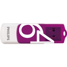 Philips Phılıps FM64FD05B, 64GB, USB 2.0, Vivid, Mor, Flash Disk