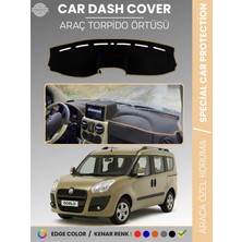 E-BİZ Fıat Doblo (2008-2013) Double Ekran Aırbagli Torpido Örtüsü Ön Göğüs Koruma Araca Özel Tam Uyum